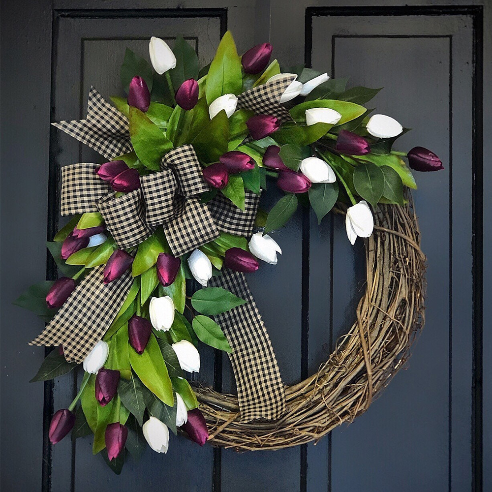 Home Decor Tulip - Ghirlanda di tulipani primaverili, decorazione da