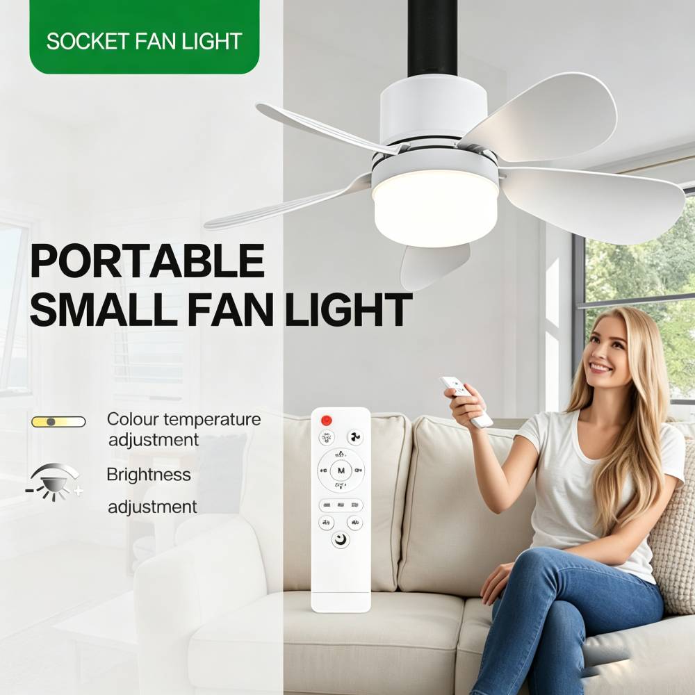 Home Decor Lighting - Ventilatore da soffitto con luce e