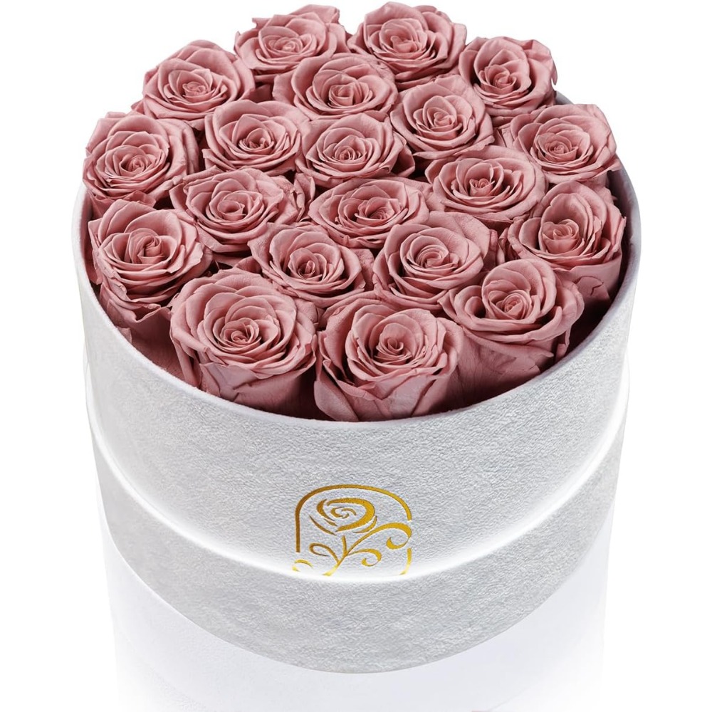 Home Decor Tulip - Rose Conservate in Scatola di Velluto,