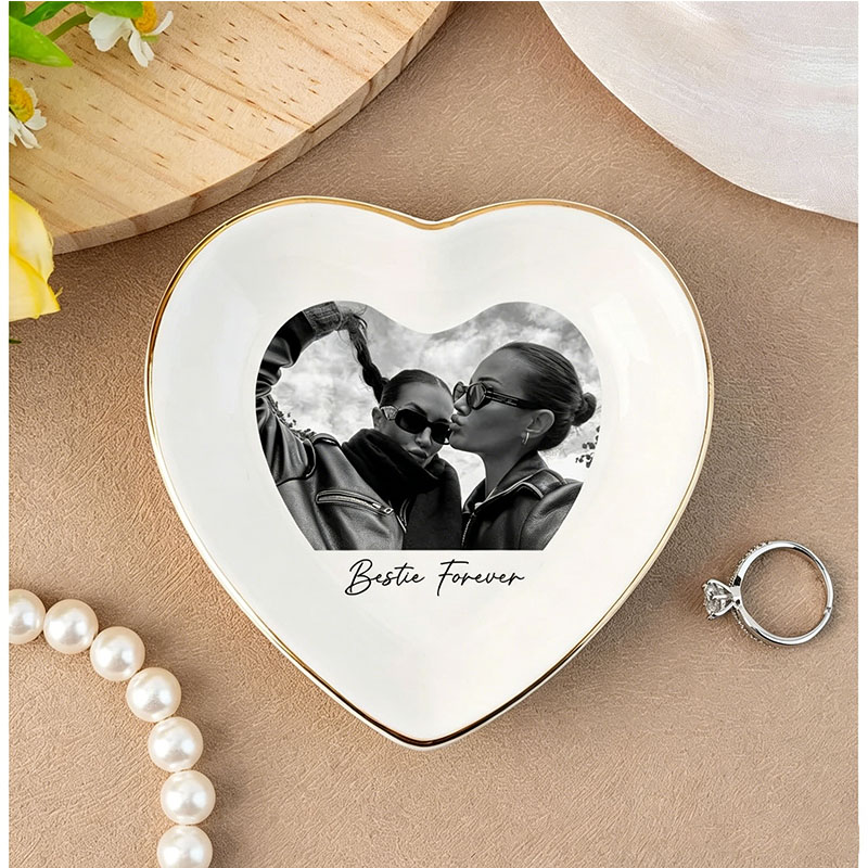 Ceramic Trinket Dish - Piatto Portaoggetti Personalizzato con Foto per