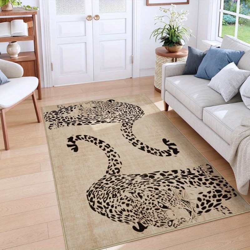 Home Decor Ig - Tappeto per soggiorno Leopardo Lusso Ampia