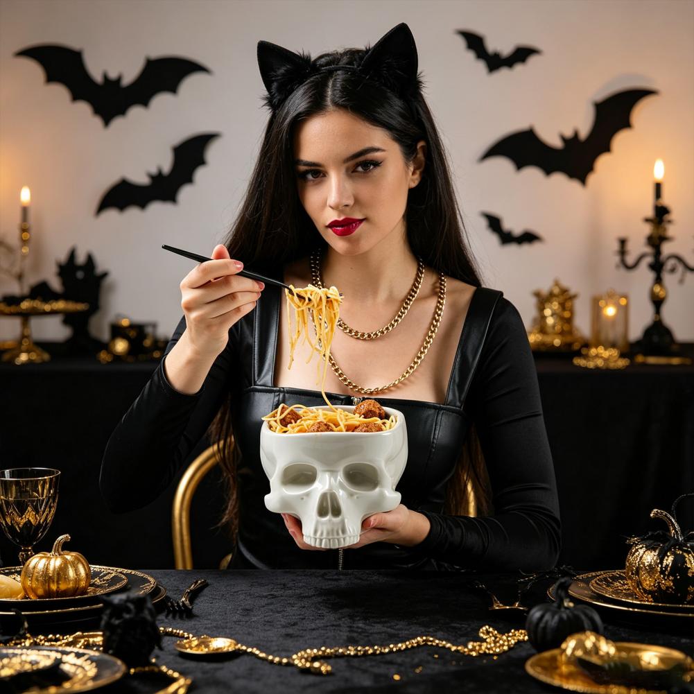 Ceramic Trinket Dish - Decorazione da Tavolo per Halloween, Ciotola