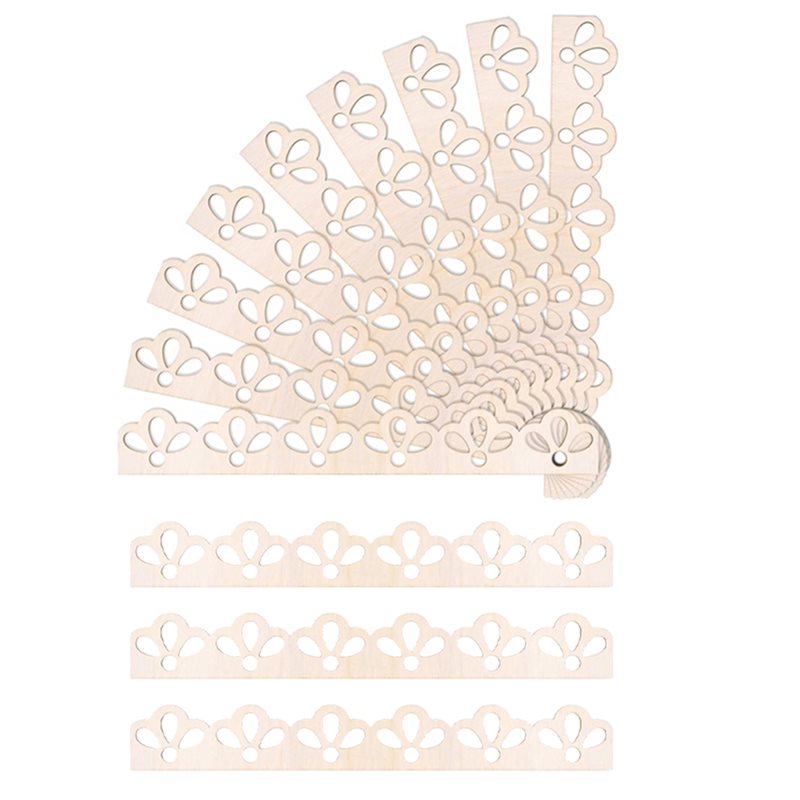 Home Decor Wall Molding - 【CYBER MONDAY】Bordatura Decorativa in Legno Ondulata,