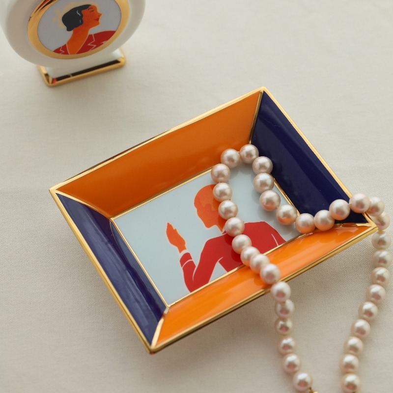 Ceramic Trinket Dish - Vassoio per gioielli in ceramica stile