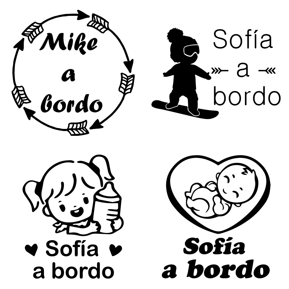 Home Decor Wall Stickers - 1pc vinile bambino a bordo colorato