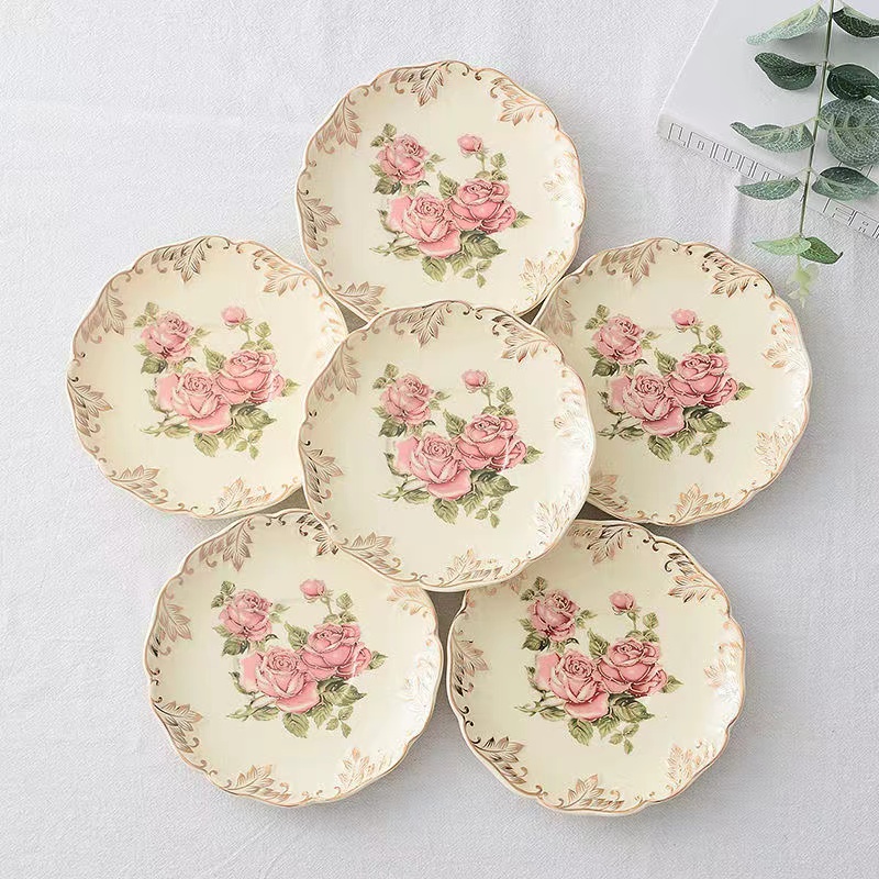 Ceramic Trinket Dish - Piattino per tazza di caffè dipinto