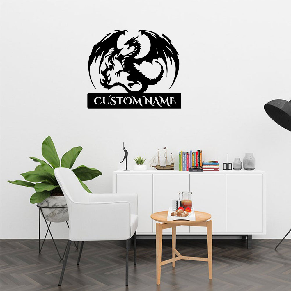 Home Decor Wall Stickers - 1 Pezzo Simpatico Drago Personalizzabile con
