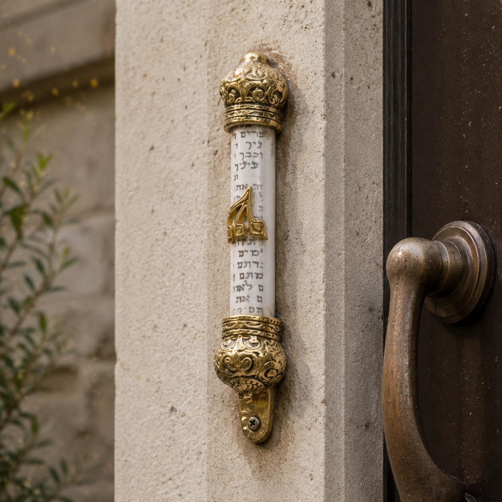Home Decor Youtube - Mezuzah Trasparente a Tubo con Corona,