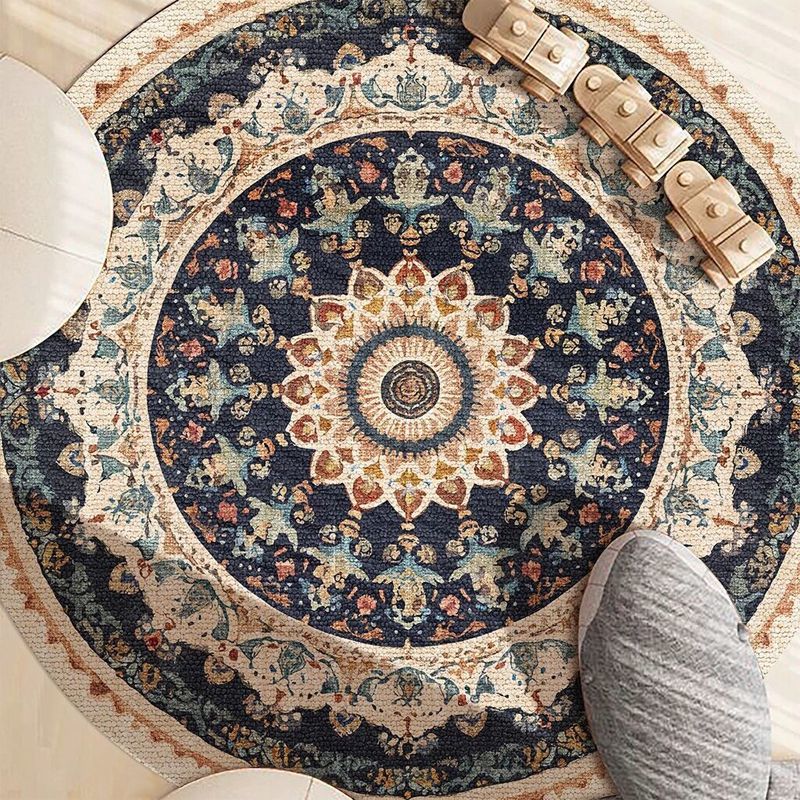 Home Decor Ig - Tappeti rotondi Mandala in stile etnico
