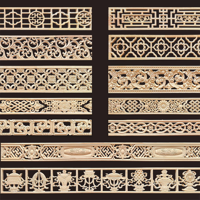 Home Decor Wall Molding - Stampaggio decorativo in legno legno intagliato