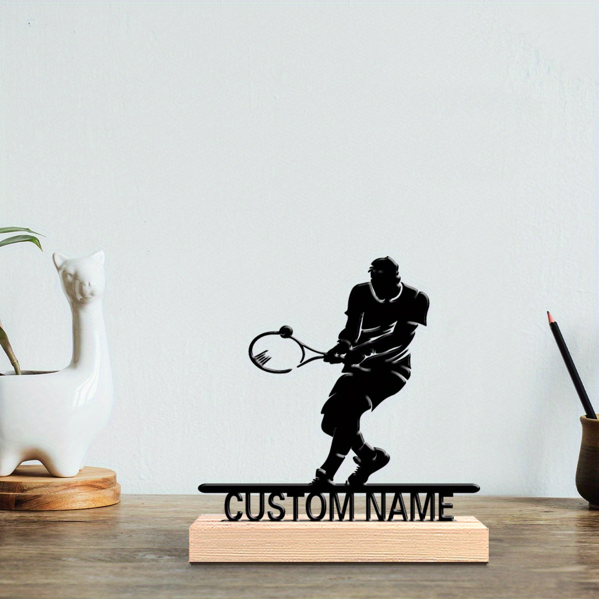 Home Decor Quirky - Statua in Metallo Personalizzata di Tennista