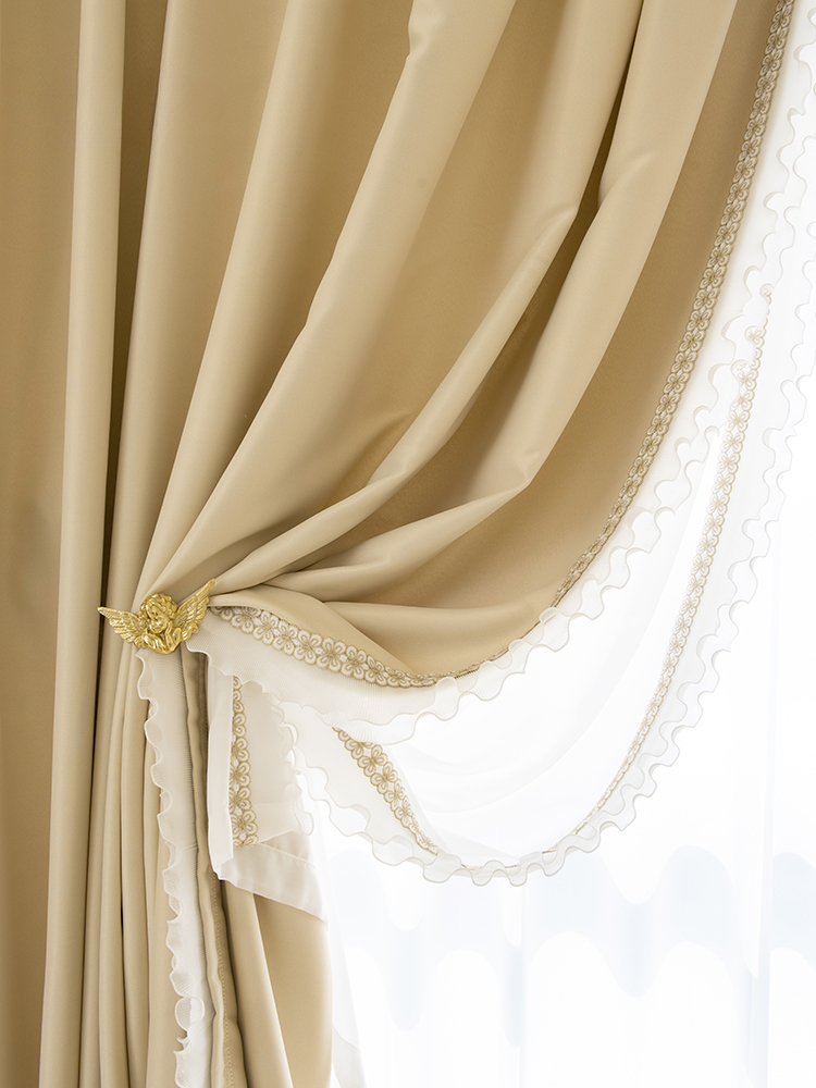 Home Decor Ig - Arte crema tenda francese lusso soggiorno