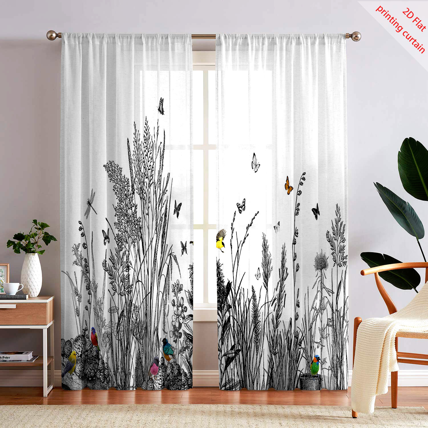 Home Decor Youtube - Tenda a schermo trasparente con stampa