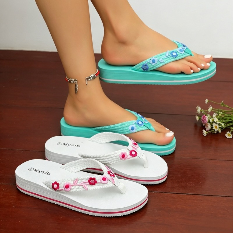 Home Decor Flowers - Ciabatte Casual da Donna con Decorazione