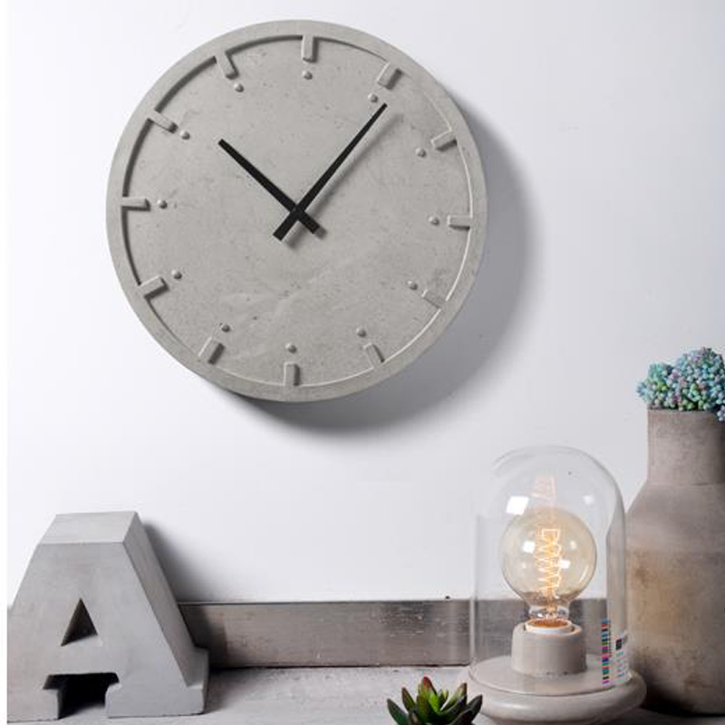 Home Decor Wall Molding - Orologio da parete circolare in cemento