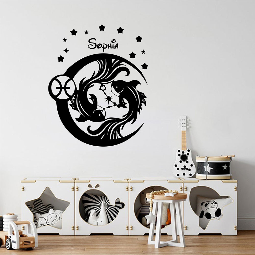 Home Decor Wall Stickers - Adesivo Murale Personalizzato con Testo a