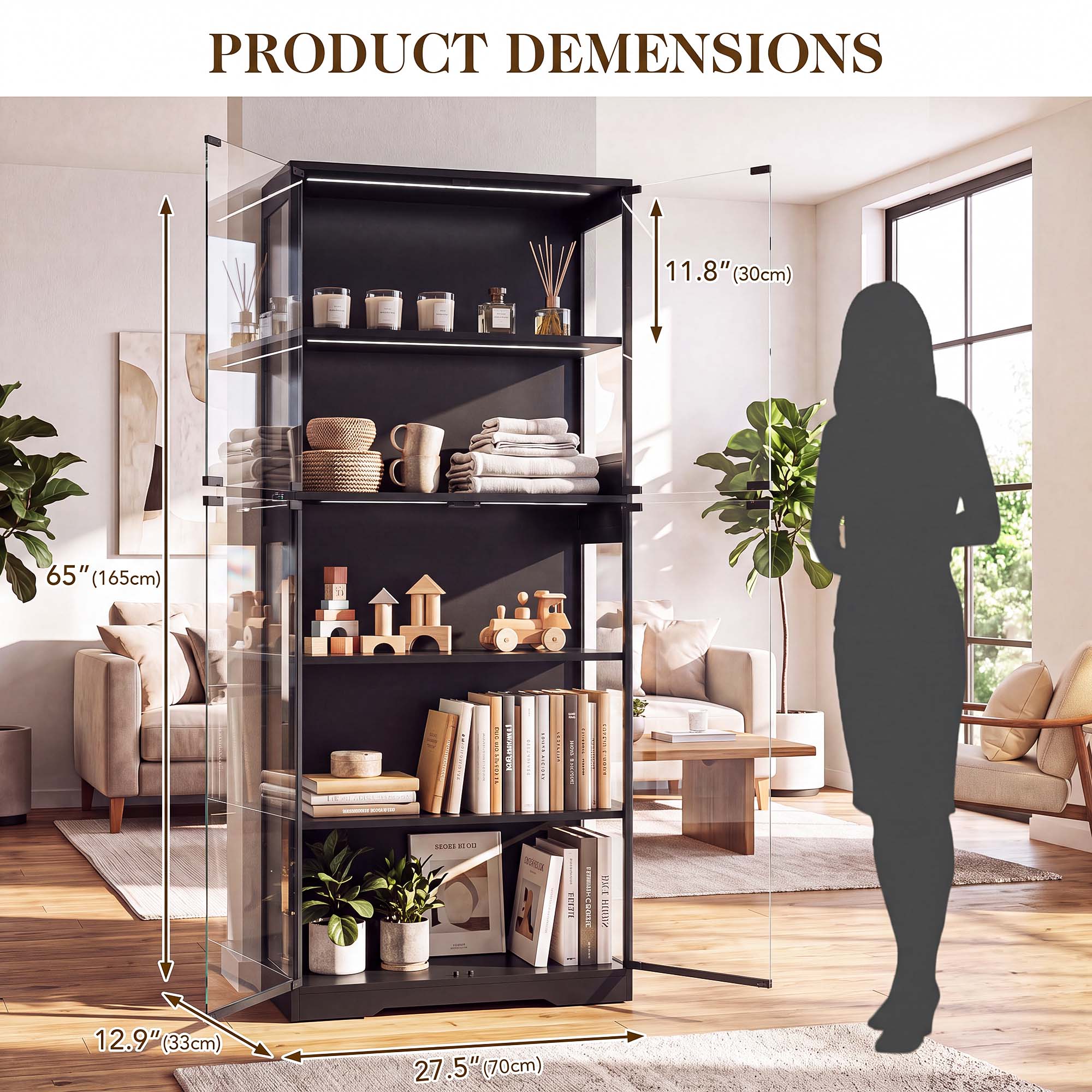 TCGBKAF Vetrina a 5 Ripiani co - Home Decor Lighting recensione e prezzo