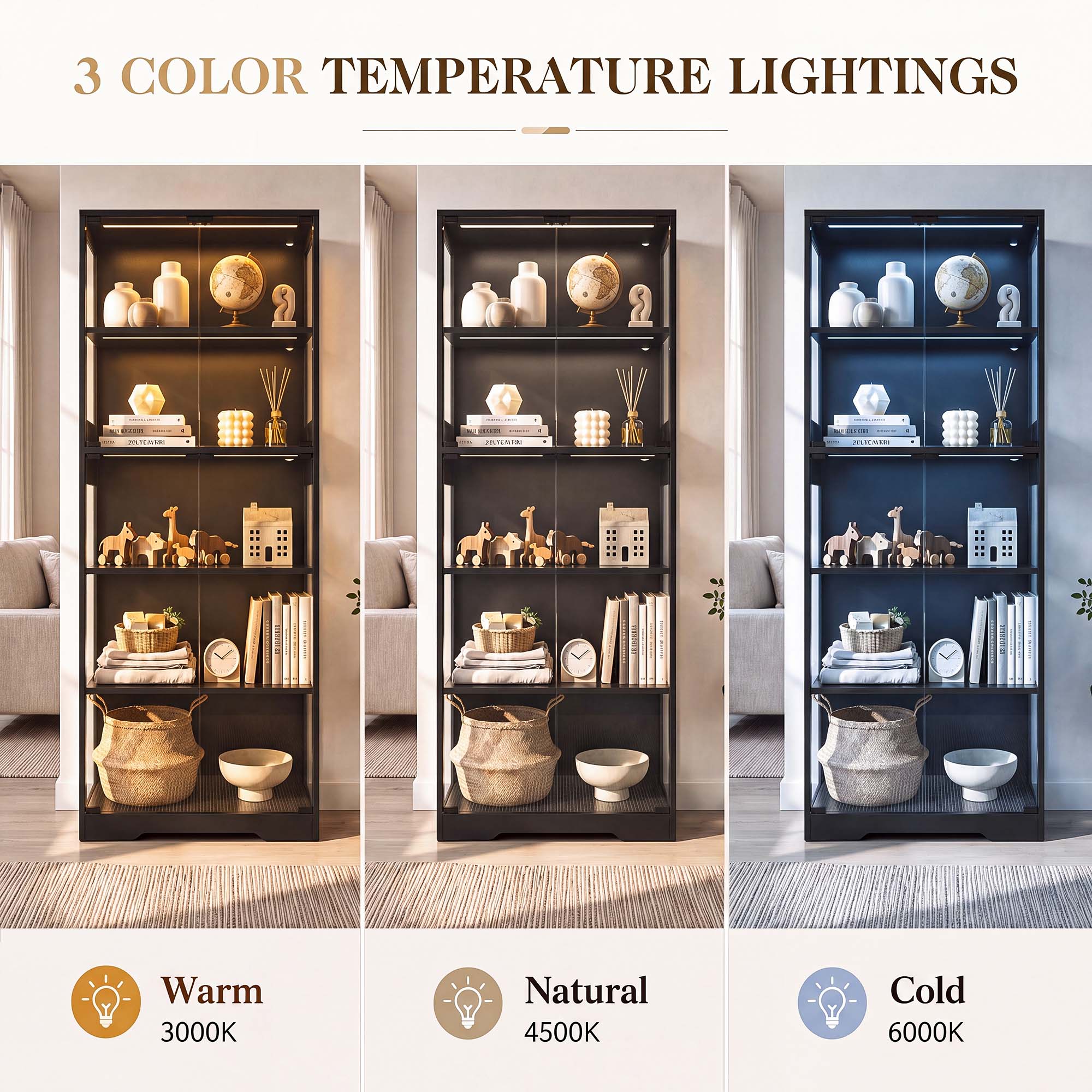 TCGBKAF Vetrina a 5 Ripiani co - Home Decor Lighting recensione e prezzo