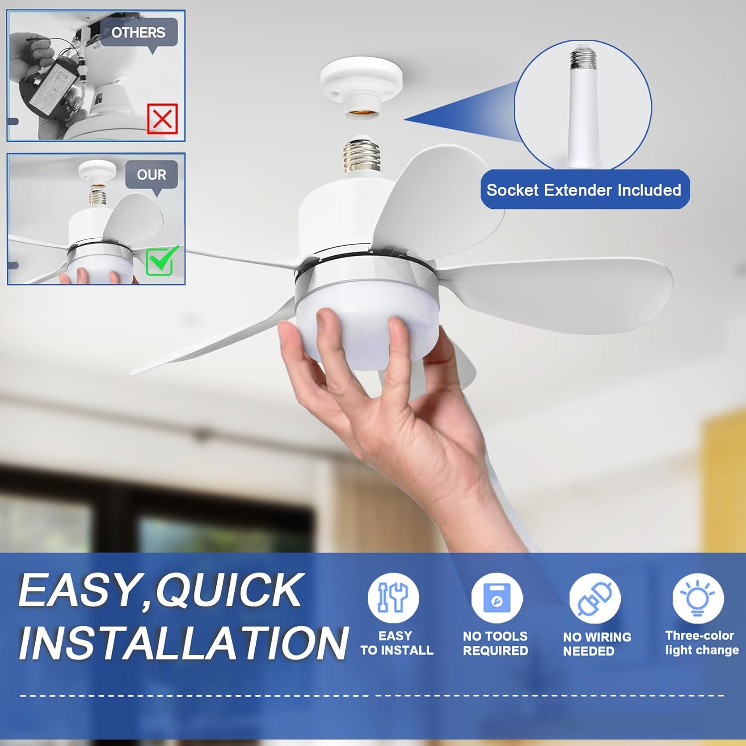 Ventilatore da soffitto con lu - Home Decor Lighting recensione e prezzo