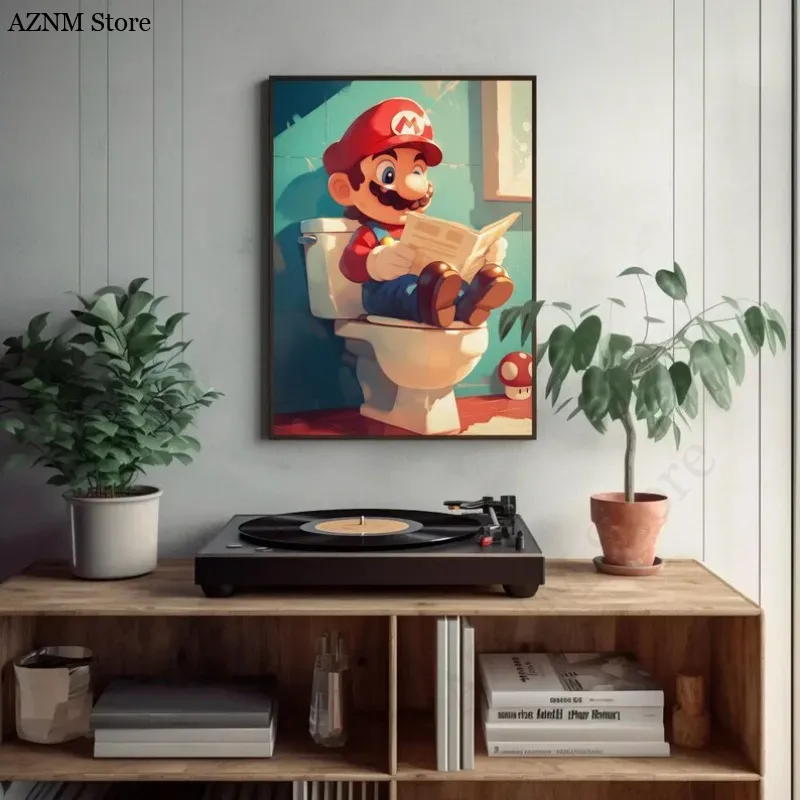 Divertente bagno cartone anima - Watercolor Poster Print recensione e prezzo