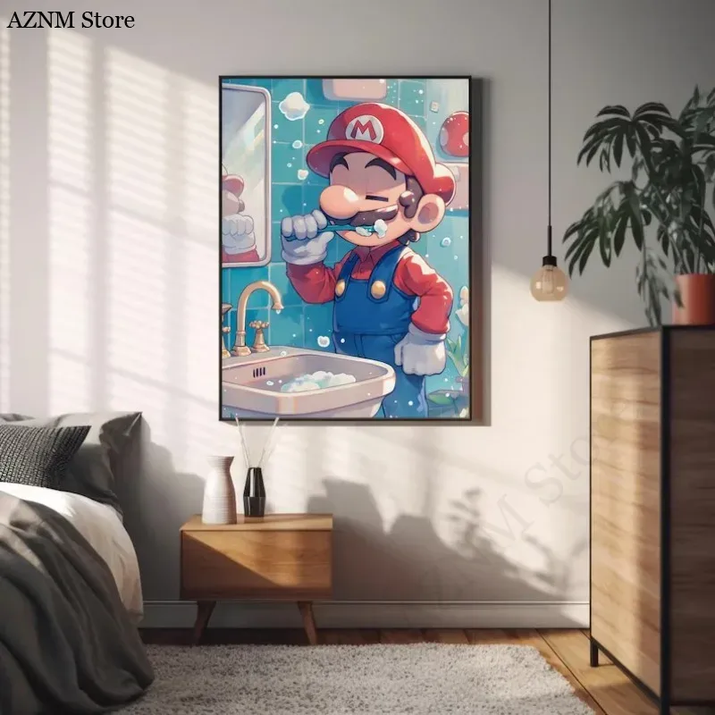 Divertente bagno cartone anima - Watercolor Poster Print recensione e prezzo