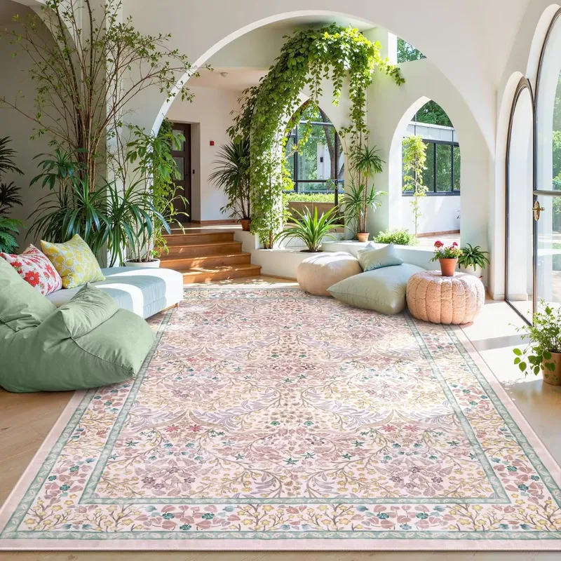 Tappeto rosa per soggiorno, ta - Home Decor Flowers recensione e prezzo