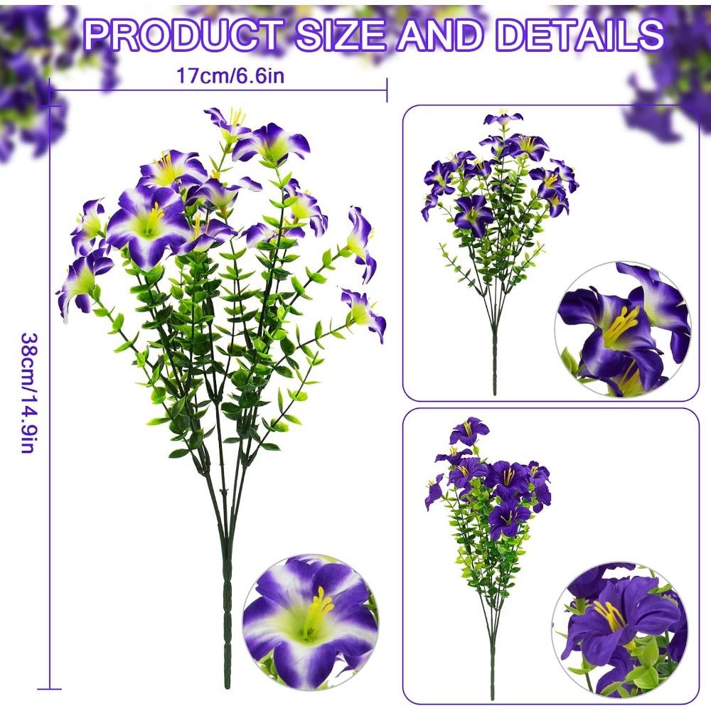 Petunie Viola Setose con Cesti - Home Decor Tulip recensione e prezzo