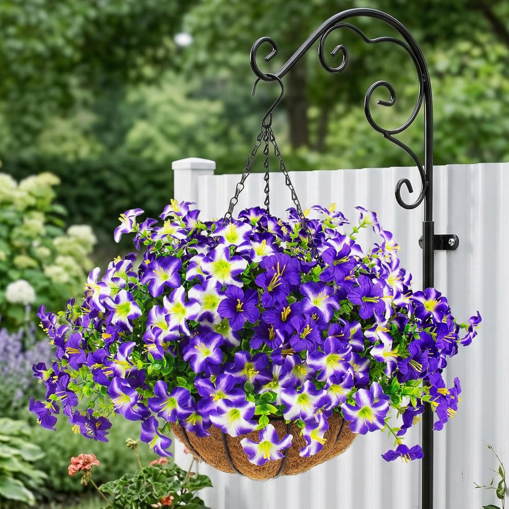 Petunie Viola Setose con Cesti - Home Decor Tulip recensione e prezzo