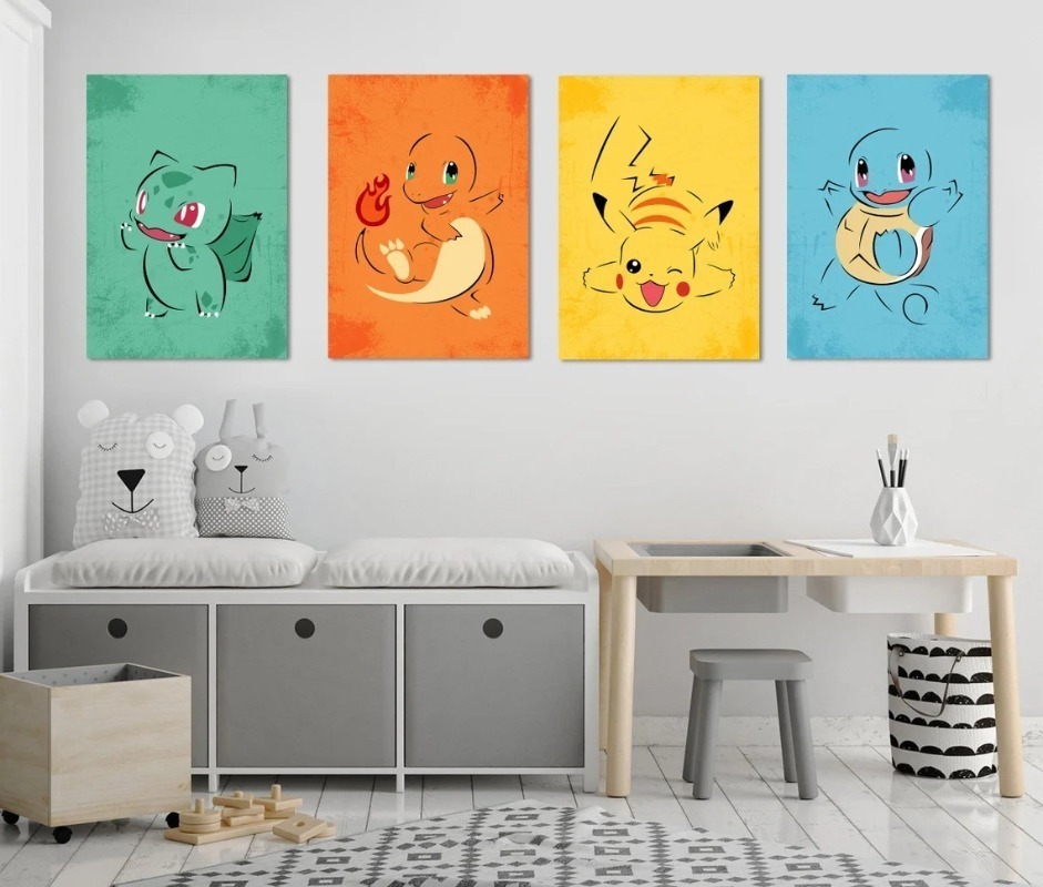 Poster Anime Senza Cornice Pok - Watercolor Poster Print recensione e prezzo