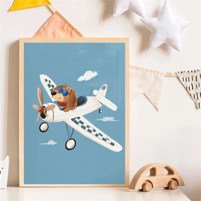 Cane Aereo Leone in Auto Anima - Watercolor Poster Print recensione e prezzo