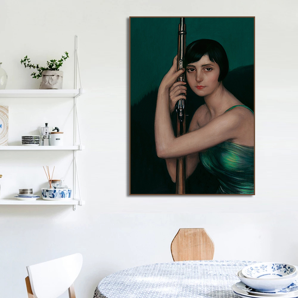 Poster di Ritratto Femminile R - Watercolor Poster Print recensione e prezzo