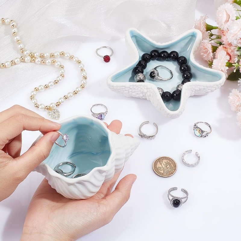 2 pezzi vassoio per gioielli i - Ceramic Trinket Dish recensione e prezzo
