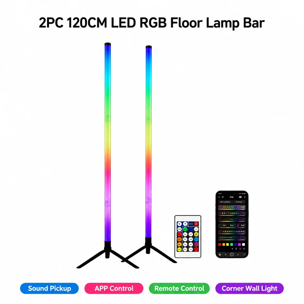 2 Pezzi Lampada da Terra RGB 1 - Home Decor Lighting recensione e prezzo