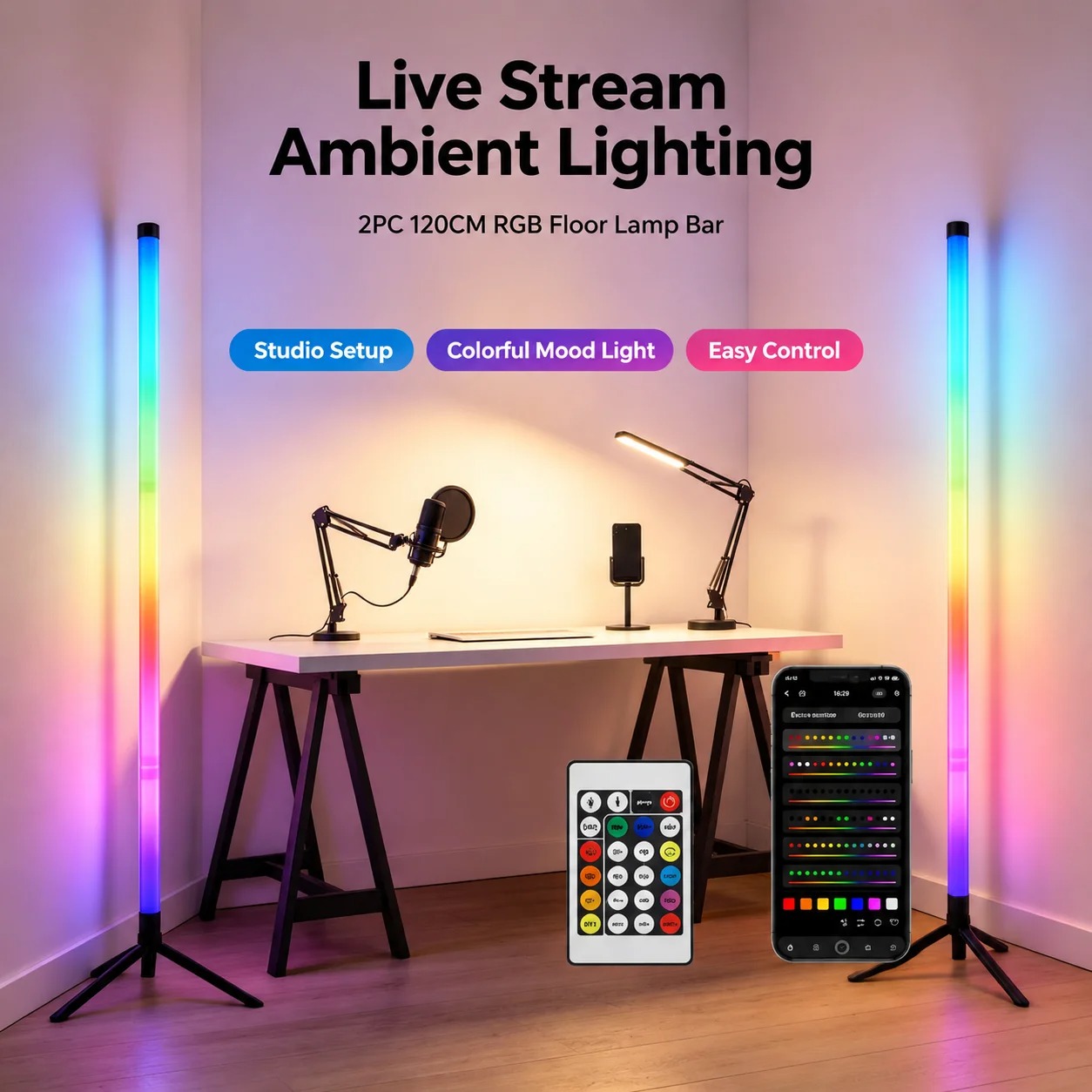2 Pezzi Lampada da Terra RGB 1 - Home Decor Lighting recensione e prezzo