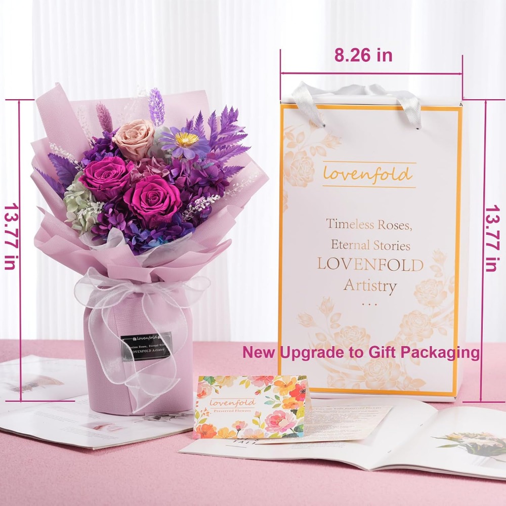 Bouquet di Rose Viola Stabiliz - Home Decor Tulip recensione e prezzo