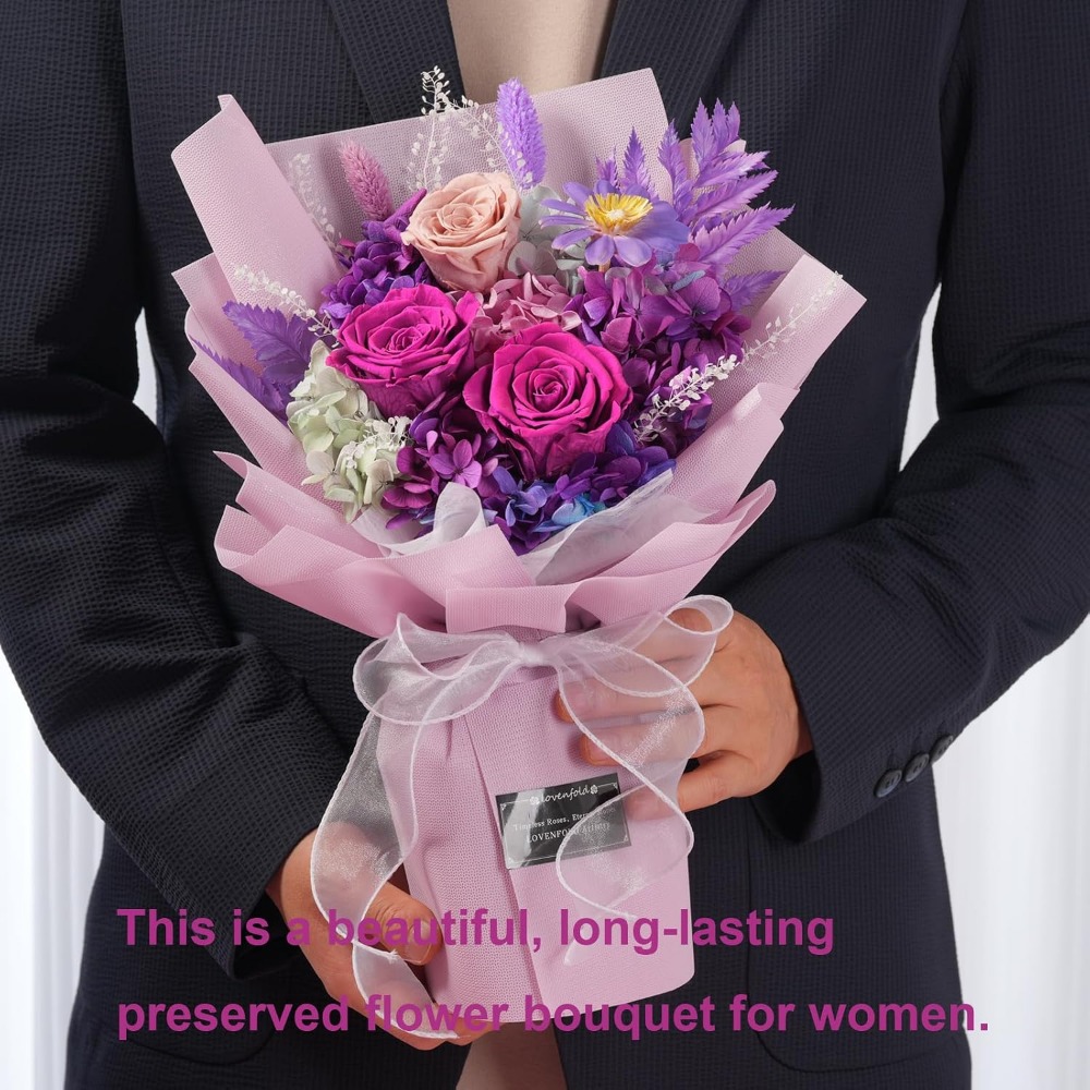 Bouquet di Rose Viola Stabiliz - Home Decor Tulip recensione e prezzo